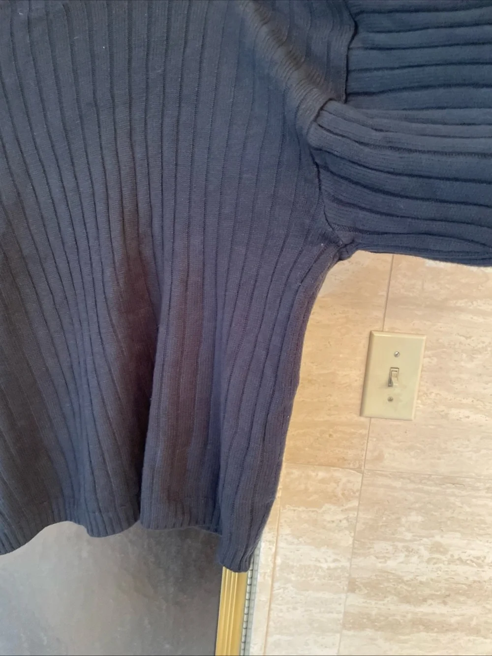 VTG Polo By Ralph Lauren Dark Gray Ribbed Turtleneck Long Sleeve Sweater 2XL